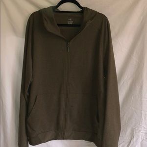 ARC’TERYX green zip sweat shirt with hood
